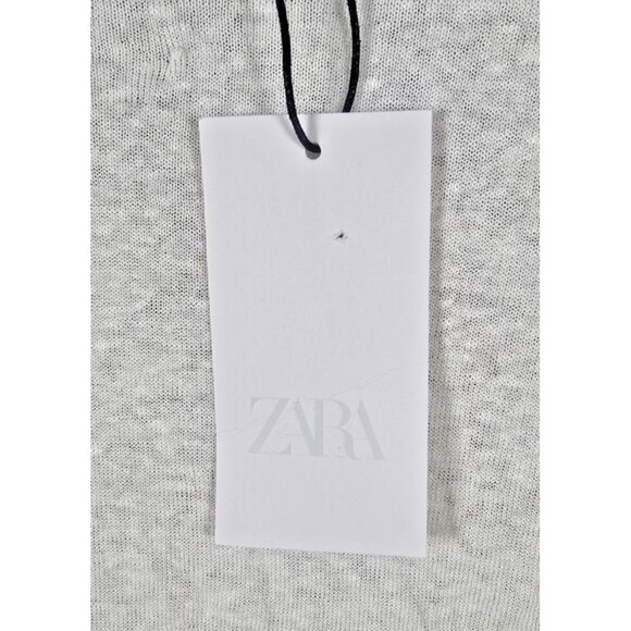 NWT ZARA Linen Blend Knit Sweater Ecru Size L Large Women's Lightweight Pullover - Picture 2 of 13